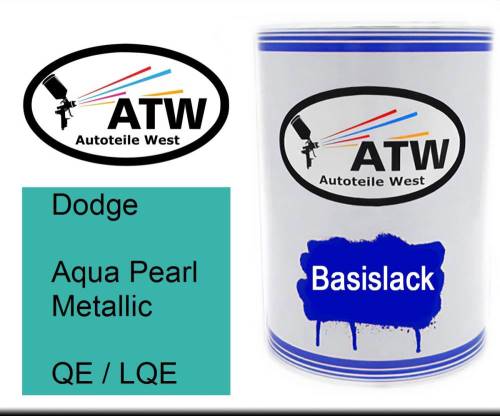 Dodge, Aqua Pearl Metallic, QE / LQE: 500ml Lackdose, von ATW Autoteile West.